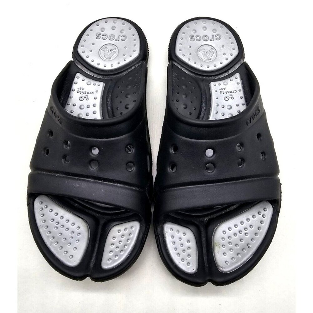 CROCS UNISEX SLIDERS Slip on Sandals Black W 7/M 5